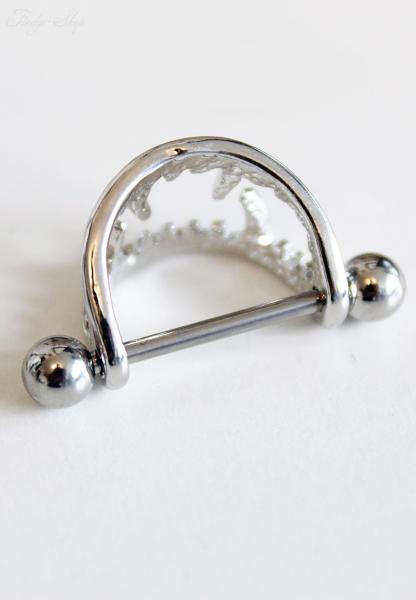 Brustwarzenpiercing Barbell Vampire Teeth